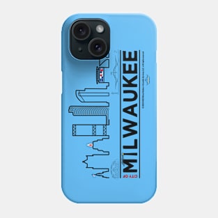 MKE Downtown City Skyline • Milwaukee, WI: Phone Case