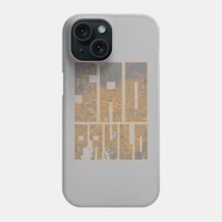 Sao Paulo, Brazil City Map Typography - Bauhaus Phone Case