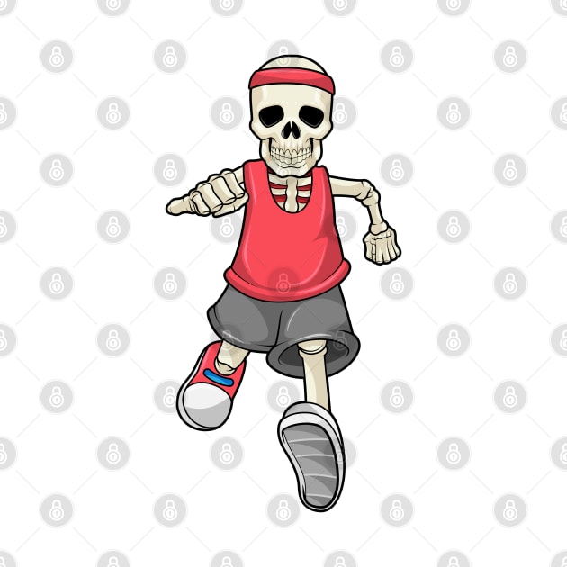 Skeleton at Running with Headband by Markus Schnabel