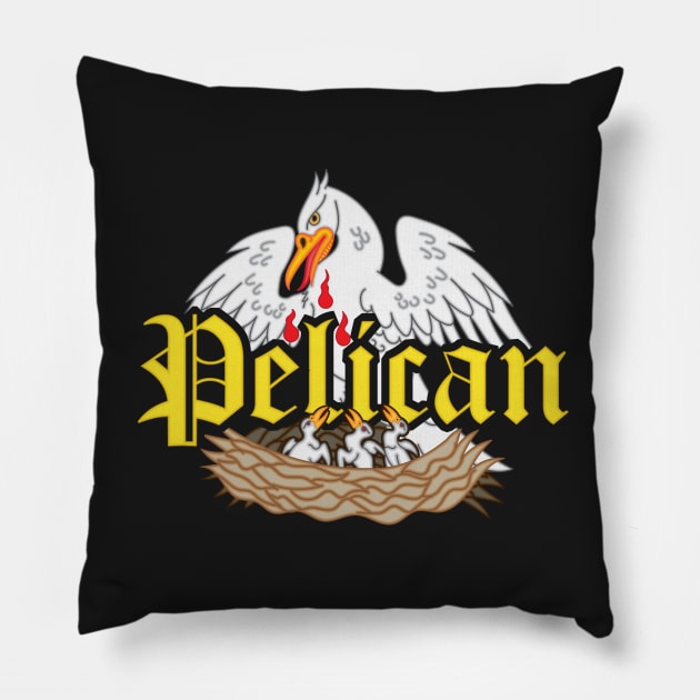 Society for Creative Anachronism - Pelican Pillow by Yotebeth