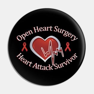 Open Heart Surgery Survivor Pin