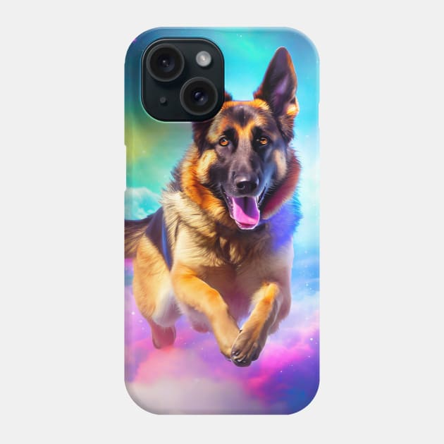 German Shepherd Heaven Phone Case by Wickedcartoons