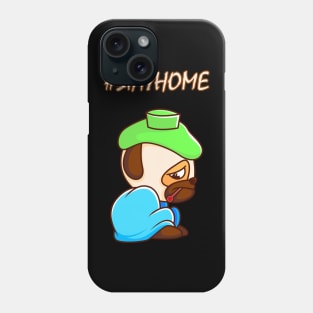 Coronavirus Stay Home - The sad and ill Pug Phone Case