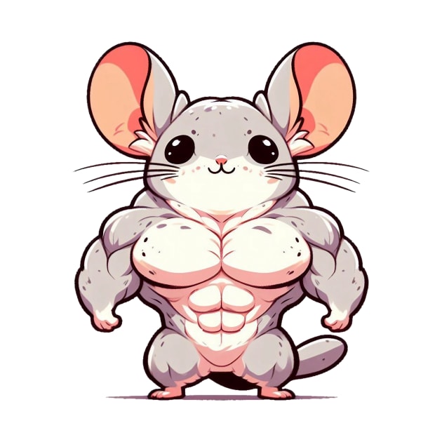 Cute Muscular Chinchilla by Dmytro