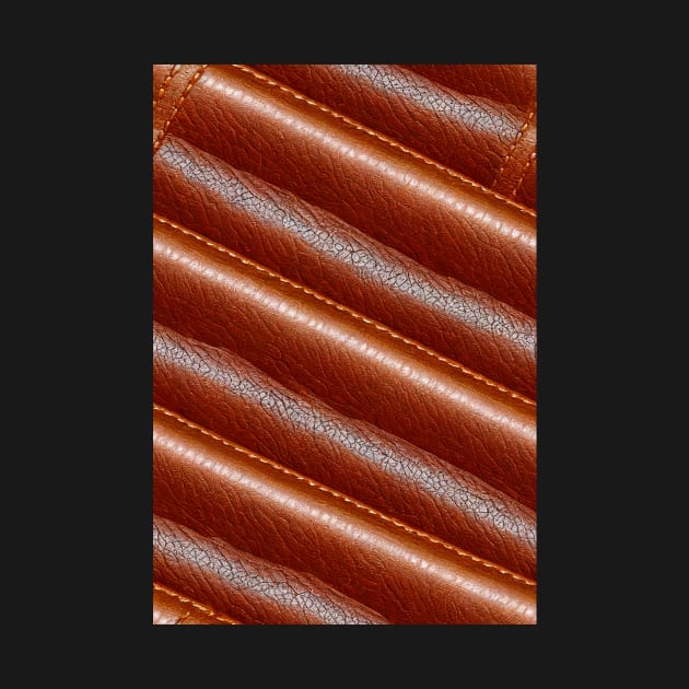 Dark Brown Leather Stripes, natural and ecological leather print #72 by Endless-Designs