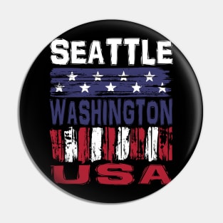 Seattle Washington USA T-Shirt Pin