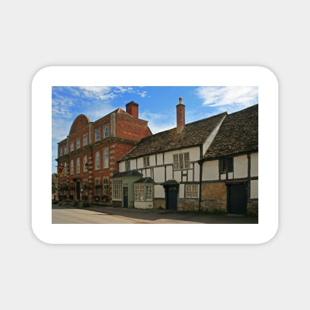 The Red Lion, Lacock Magnet by RedHillDigital