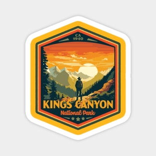 Kings Canyon  National Park Vintage WPA Style National Parks Art Magnet