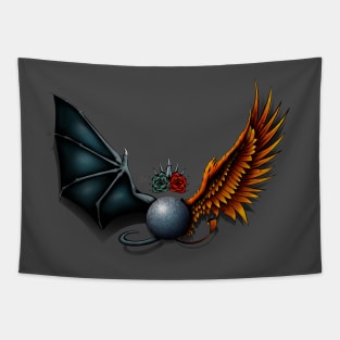 Dragon-Phoenix Ball Tattoo Tapestry