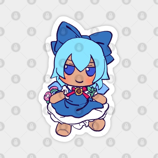 Mudwizard draws suntanned summer cirno fumo plush / touhou memes Magnet by mudwizard