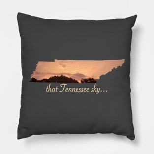 That Tennessee Sky Sunset Orange Pillow