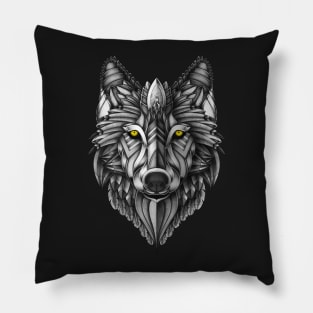 Ornate Wolf Pillow