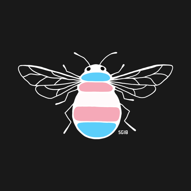Transgender Pride Bee (Dark) by Zenzoa