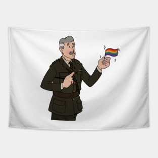 Captain With Pride Flag - BBC Ghosts Tapestry