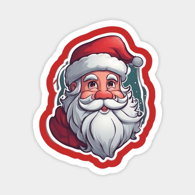 Christmas 2024 Santa Claus Design Magnet by AlviStudio