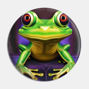 Frogger Spirit Animal (3) - Trippy Psychedelic Frog Pin