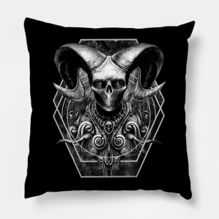 Skull Horn Pillow