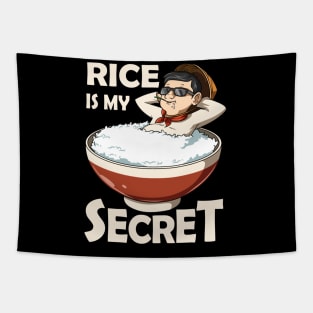 Rice Asian Food Funny Foodie Secret Chinese Korean Tapestry