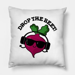 Drop The Beet Cute Music Veggie Pun Pillow