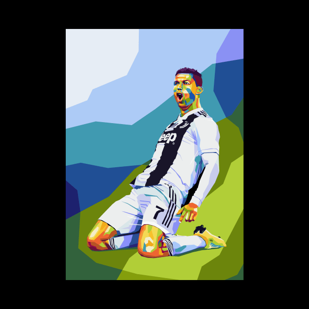 Cristiano Ronaldo in Wpap Pop Art by Kuli art