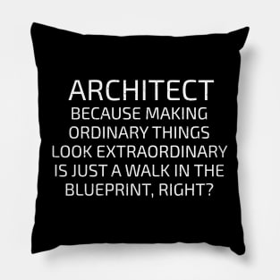 Architect Because making ordinary things Pillow