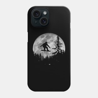 Snowboard Moon Silhouette Vintage Snowboarding Phone Case