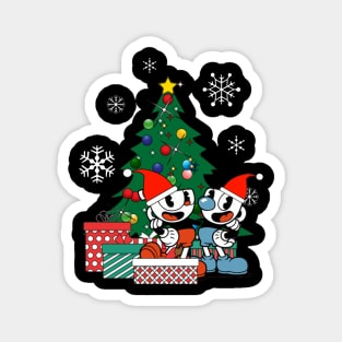 Cuphead Around The Christmas Tree Magnet