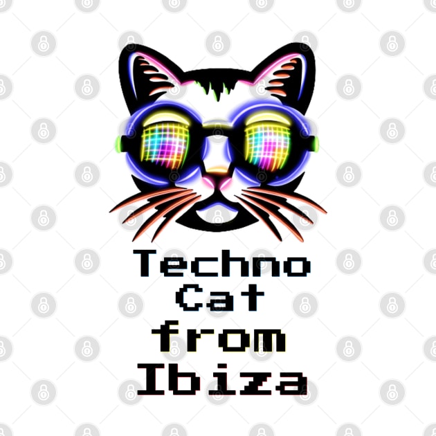 Techno Cat from Ibiza - Catsondrugs.com Techno Party Ibiza Rave Dance Underground Festival Spring Break  Berlin Good Vibes Trance Dance technofashion technomusic housemusic by catsondrugs.com