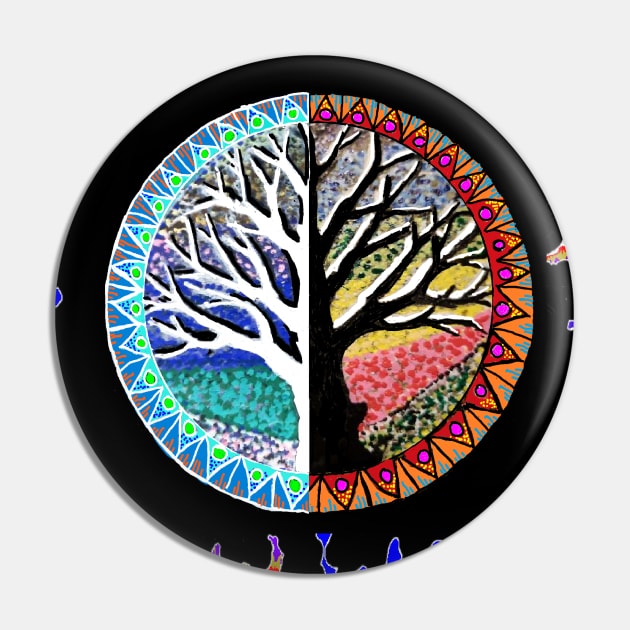 Tree Abstract Graffiti Pin by LowEndGraphics