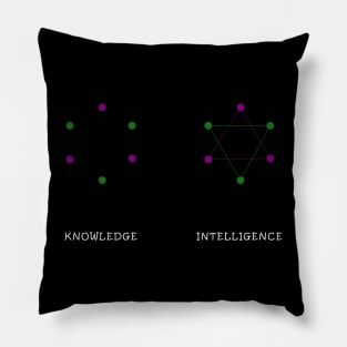 INTELLIGENCE VS KNOWLEDGE Pillow