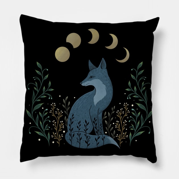 Fox on the Hill Pillow by Episodic Drawing