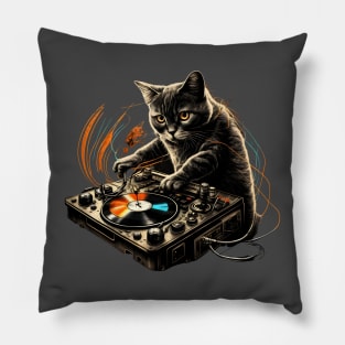 Cat DJ Pillow