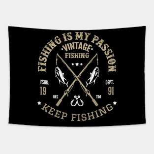 Fishing my passion Tapestry