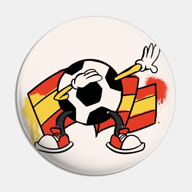 Dabbing Soccer Ball Cartoon Spain Spanish Flag Football Pin by Now Boarding