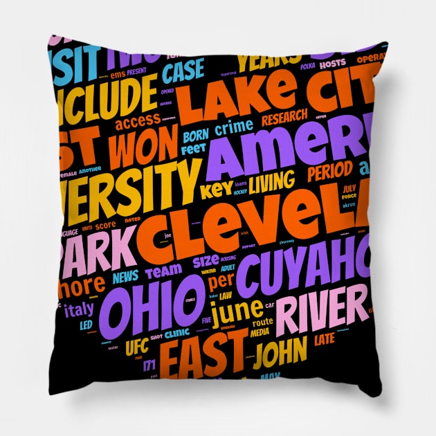 I love Cleveland Pillow by Superfunky