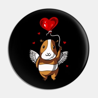 Cute Guinea Pig Valentines Day Love Heart Balloon Pin