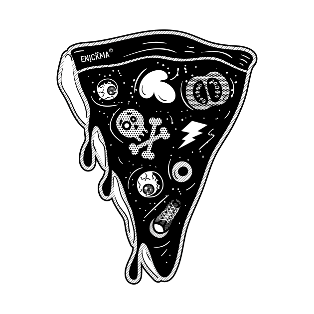 Pirates Pizza (black and white edition) by Enickma