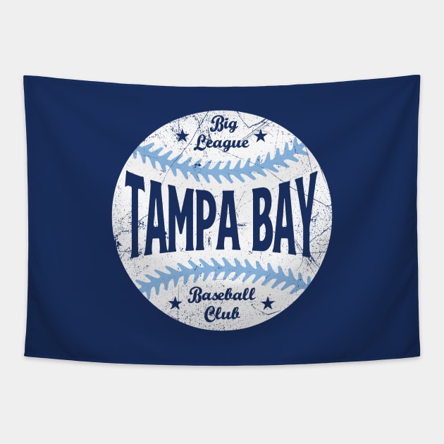 Tampa Bay Retro Big League Baseball - Navy Tapestry by KFig21