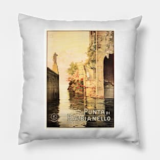 PUNTA DI BALBIANELLO ITALY Vintage Retro Italian Travel Pillow