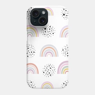 Baby rainbow with black dots Phone Case