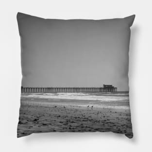 Oceanside California Pier Photo from Beach V3 Pillow