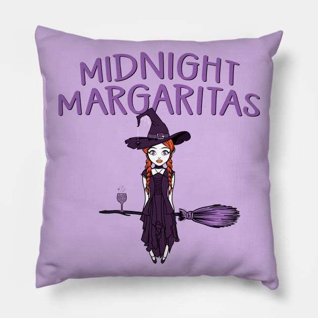 Midnight Margaritas Cheeky Witch® Pillow by Cheeky Witch