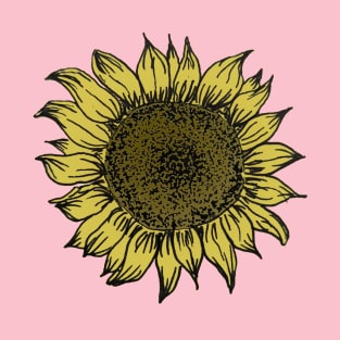 Vintage Hand drawn Sunflower T-Shirt