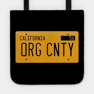 Orange County California Yellow License Plate Tote