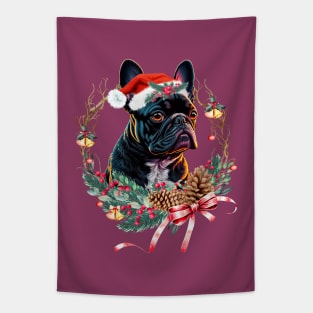 Christmas Dog French Bulldog Tapestry