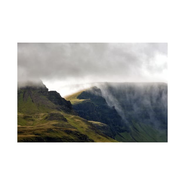 Cloudfall - clouds tumble over the Trotternish ridge - Skye, Scotland by richflintphoto