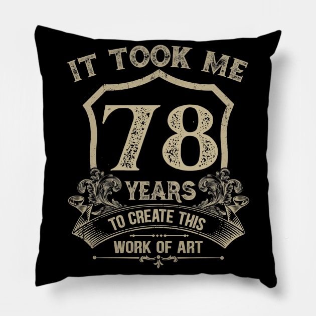 78th Birthday Pillow by Jandjprints