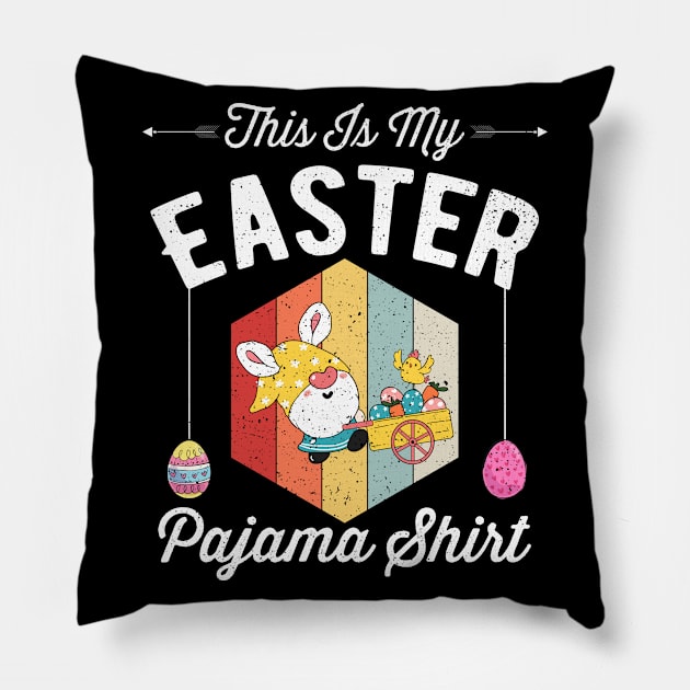 This Is My Easter Pajama Shirt Funny Easter Day Pillow by kevenwal