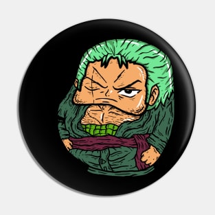 Zoro in daruma shape Pin