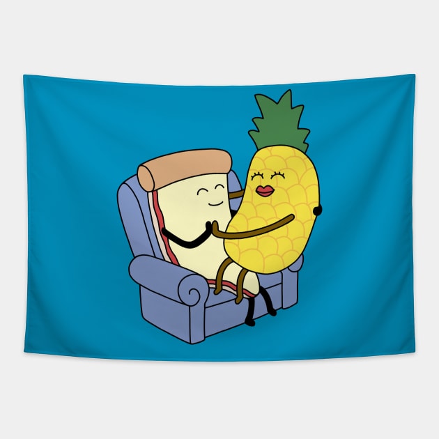 Pineapple Pizza Tapestry by Buni